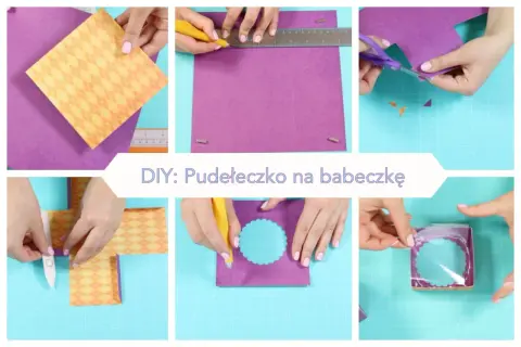 Tworzenie pudełka na babeczkę krok po kroku. Wytnij i złóż papierowy szablon, by stworzyć urocze opakowanie.