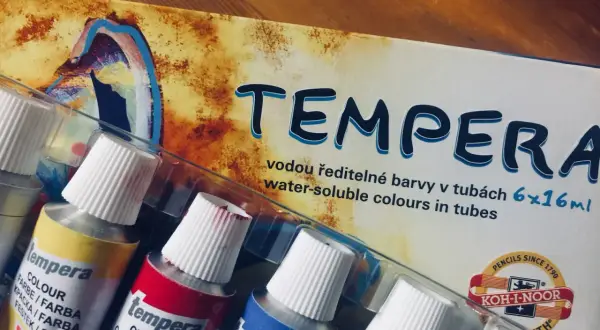 Zestaw farb wodnych tempera w tubkach Koh-I-Noor. Idealne do malowania, co to jest tempera?
